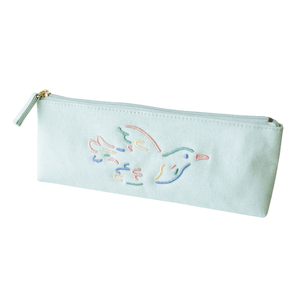 CANVAS PEN CASE キャンバスペンケース A｜おしゃれ かわいい 高校生 中学生 入学 シンプル 小物入れ キャンバス シンプル 大容量 マスターピース 刺繍 帆布｜MATOKA マトカ