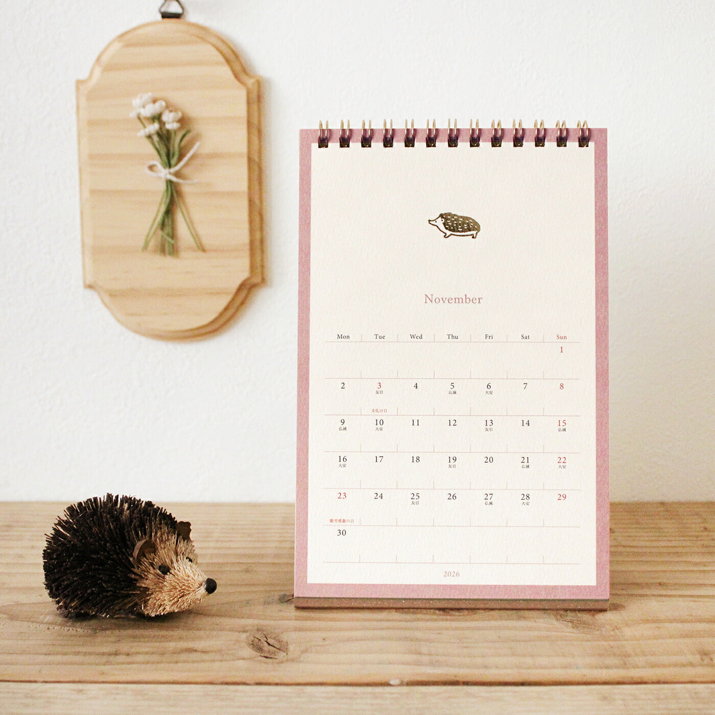 MATOKA マトカ 2026年 卓上カレンダー リングタイプ（月曜始まり）『LUCIA｜ルチア』（CAL-153）