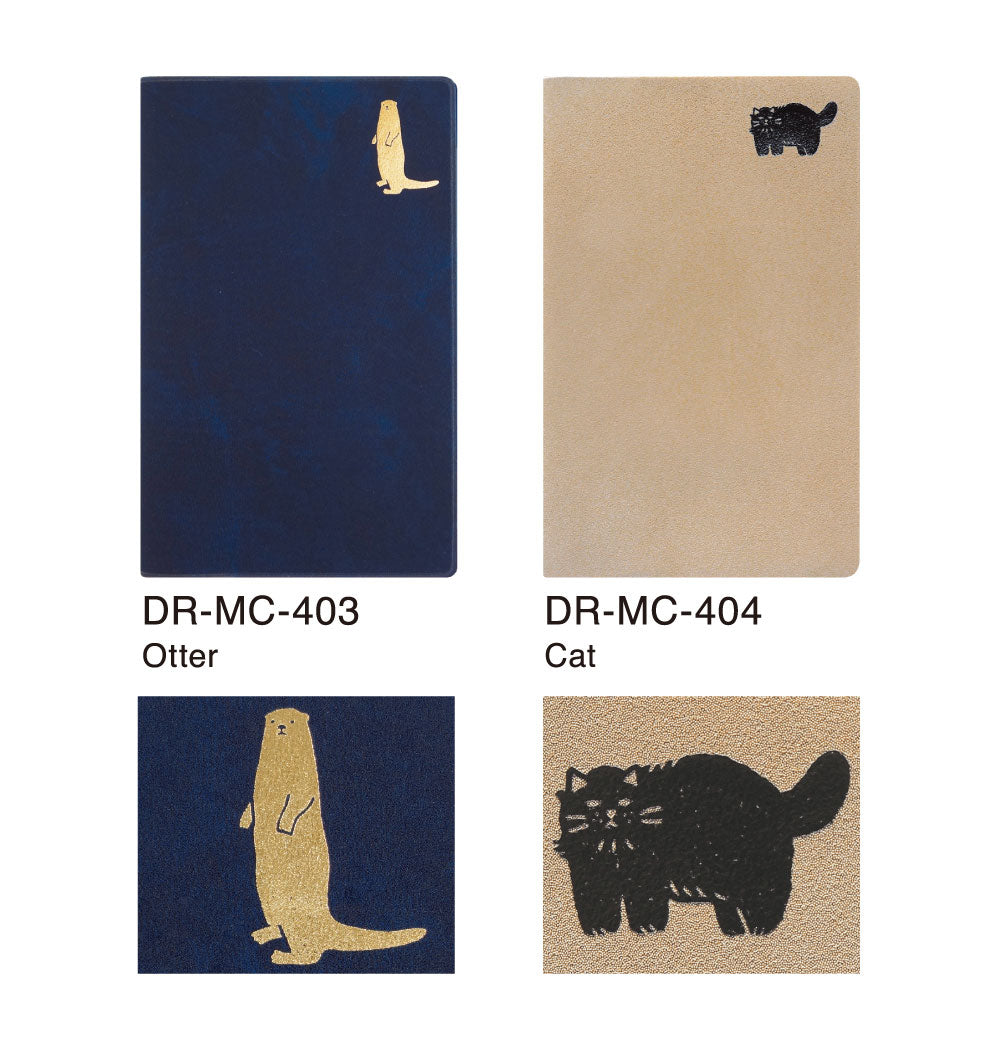 手帳 2026 マトカ 2026年1月始まり ダイアリー スケジュール帳｜新書判 コンパクトマンスリー（月間ブロック）『ブレイクタイム｜BREAK TIME』｜干支 ウマ ネコ カワウソ フレンチブル