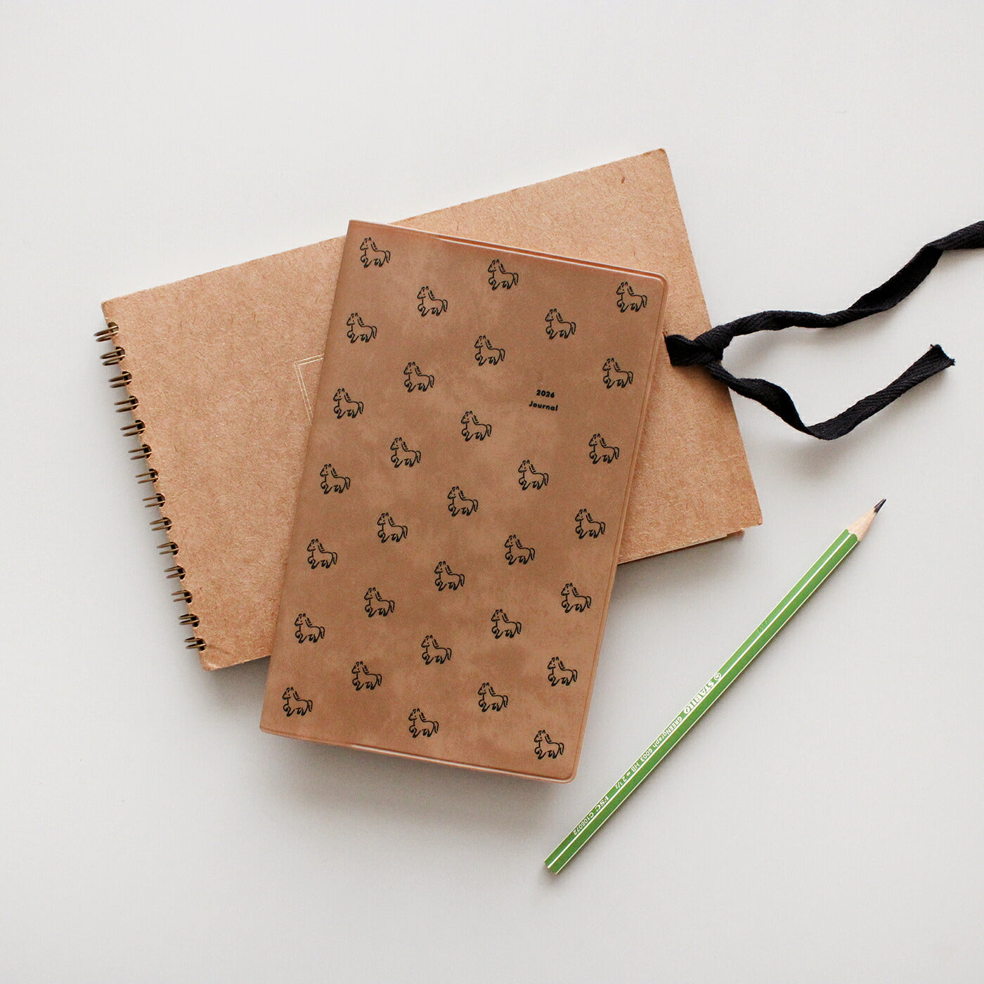 手帳 2026 マトカ 2026年1月始まり ダイアリー スケジュール帳｜新書判 コンパクトマンスリー（月間ブロック）『ミニミニどうぶつ｜MINIMINI』｜干支 午年 ウマ シマエナガ コアラ