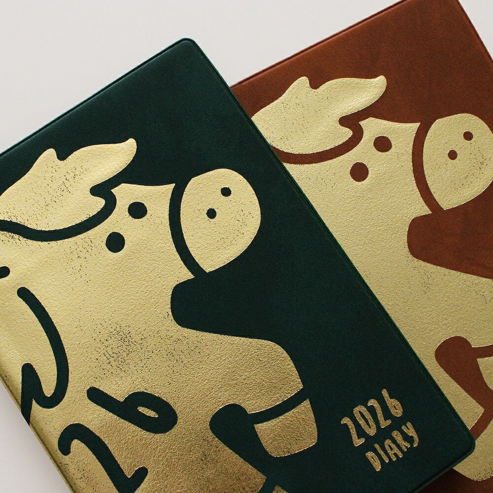 手帳 2026 マトカ 2026年1月始まり ダイアリー スケジュール帳｜B6サイズ マンスリー・スタンダード（月間ブロック）『ヒヒーン｜NEIGH』 干支 午年 ウマ 馬