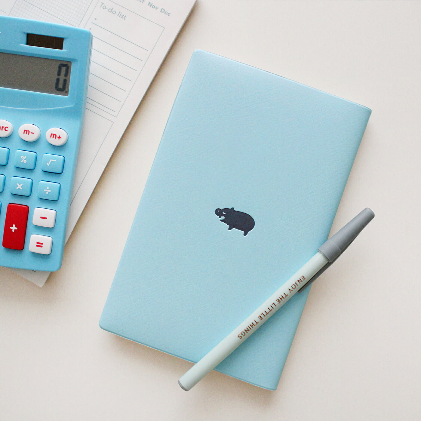 手帳 2026 マトカ 2026年1月始まり ダイアリー スケジュール帳｜新書判 スリムウィークリー・セパレート式『ラッキーモチーフ A｜LUCKY MOTIF A』Nitte 干支 午 ウマ 白馬 猫 カバ タコ たこ焼き カメレオン