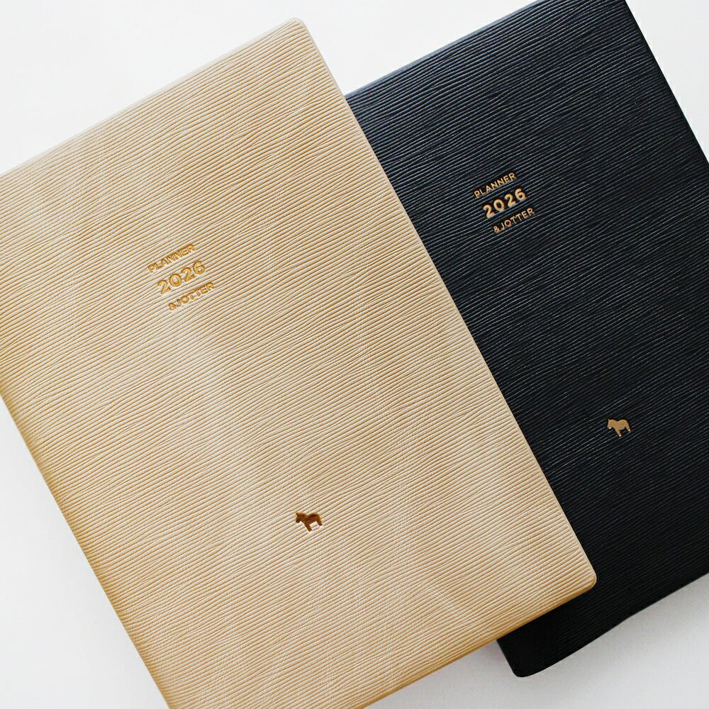 手帳 2026 マトカ 2026年1月始まり ダイアリー スケジュール帳｜B6サイズ ウィークリー・レフト式（週間ホリゾンタル）『コンピス｜KOMPIS』干支 ウマ 午 馬