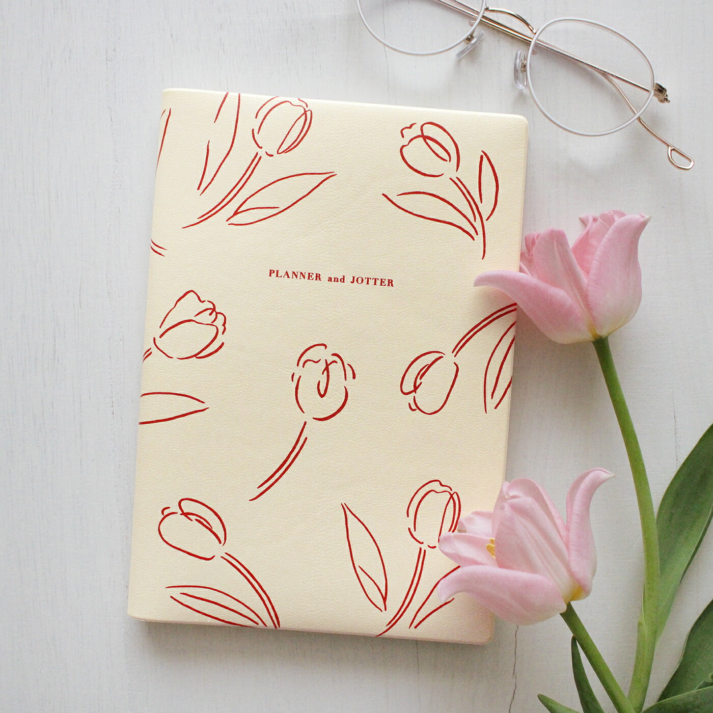 手帳 2026 マトカ 2026年1月始まり ダイアリー スケジュール帳｜B6サイズ ウィークリー・レフト式（週間ホリゾンタル）『トゥリパン｜TULIPAN』チューリップ 花 フラワー