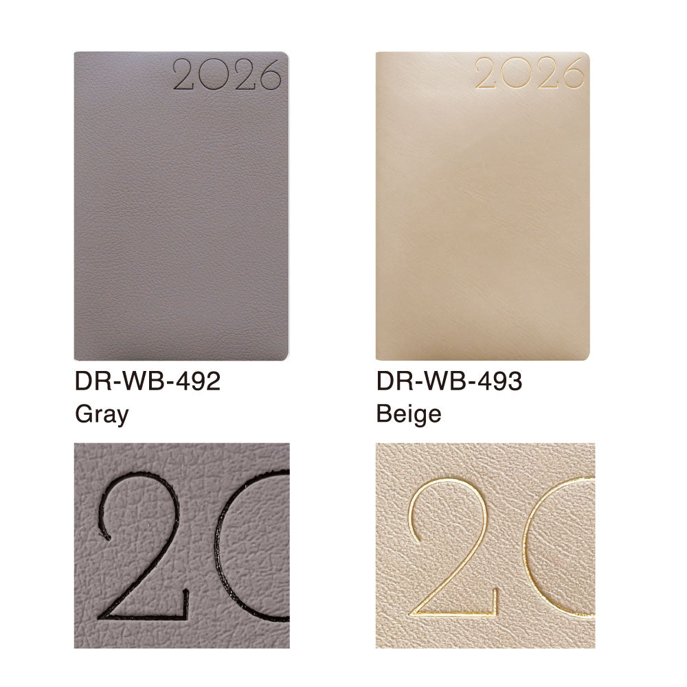 手帳 2026 マトカ 2026年1月始まり ダイアリー スケジュール帳｜B6サイズ ウィークリー・レフト式（週間ホリゾンタル）『オーディナリー｜ORDINARY』