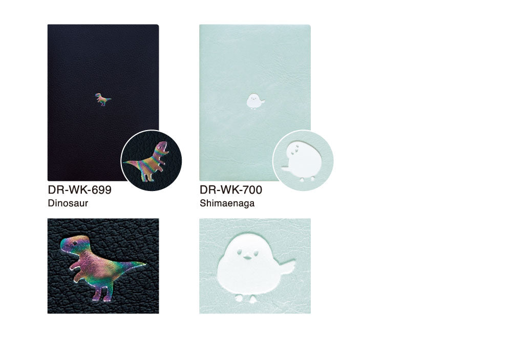 手帳 2026 マトカ 2026年1月始まり ダイアリー スケジュール帳｜B6サイズ ウィークリー・ブロック式（週間ブロック・日記帳）『ワンポイント アニマル｜POINT ANIMAL・B』カメレオン ウーパールーパー 恐竜 シマエナガ ラッコ