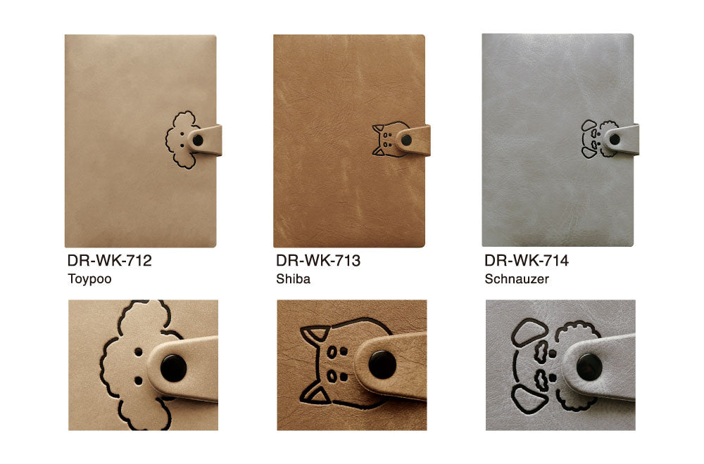 手帳 2026 マトカ 2026年1月始まり ダイアリー スケジュール帳｜B6サイズ ウィークリー・ブロック式（週間ブロック・日記帳）『ボタンワンコ｜BUTTON DOG』プードル 柴犬 シュナウザー