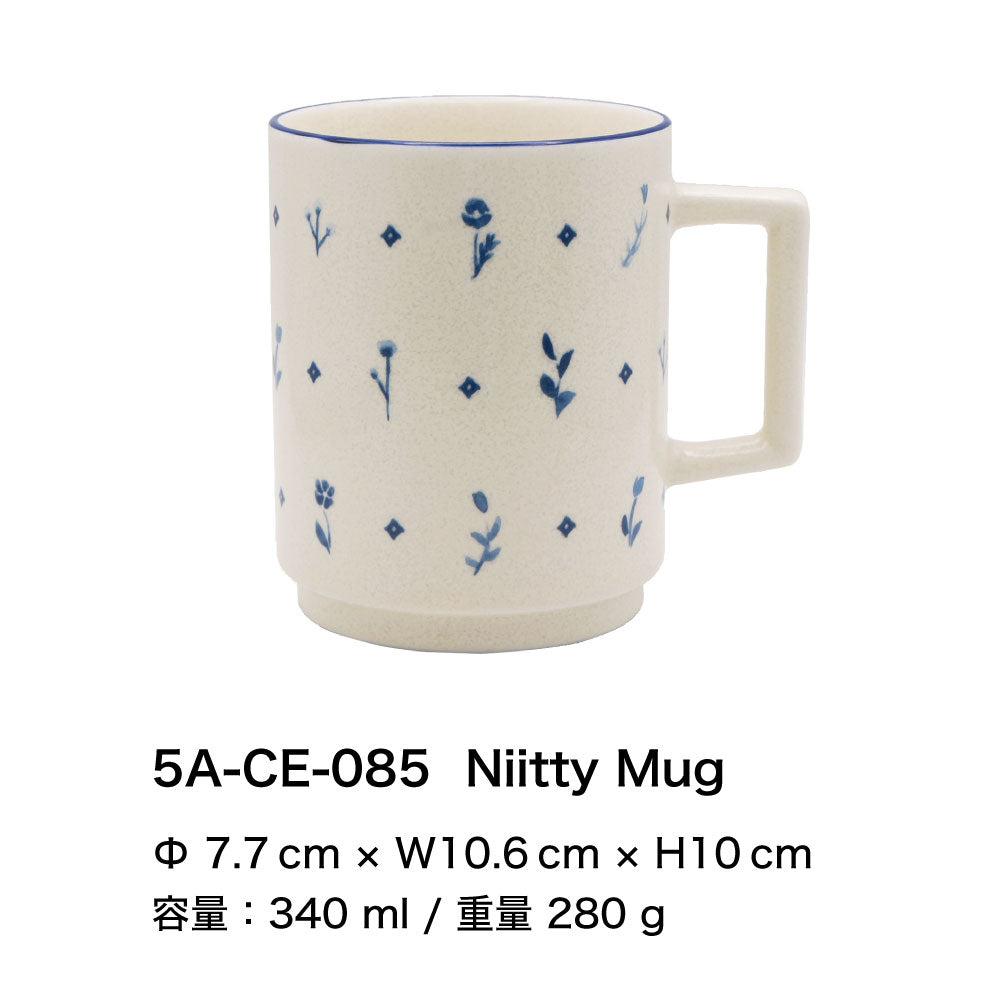 Toivo 食器 Niitty｜マグ マグカップ プレート 皿 美濃焼 誕生日 ギフト プレゼント おしゃれ 可愛い 上品 磁器 日本製 カフェ ティータイム 小皿 取り皿 花 フラワー 植物 レトロ｜SERATA セラータ