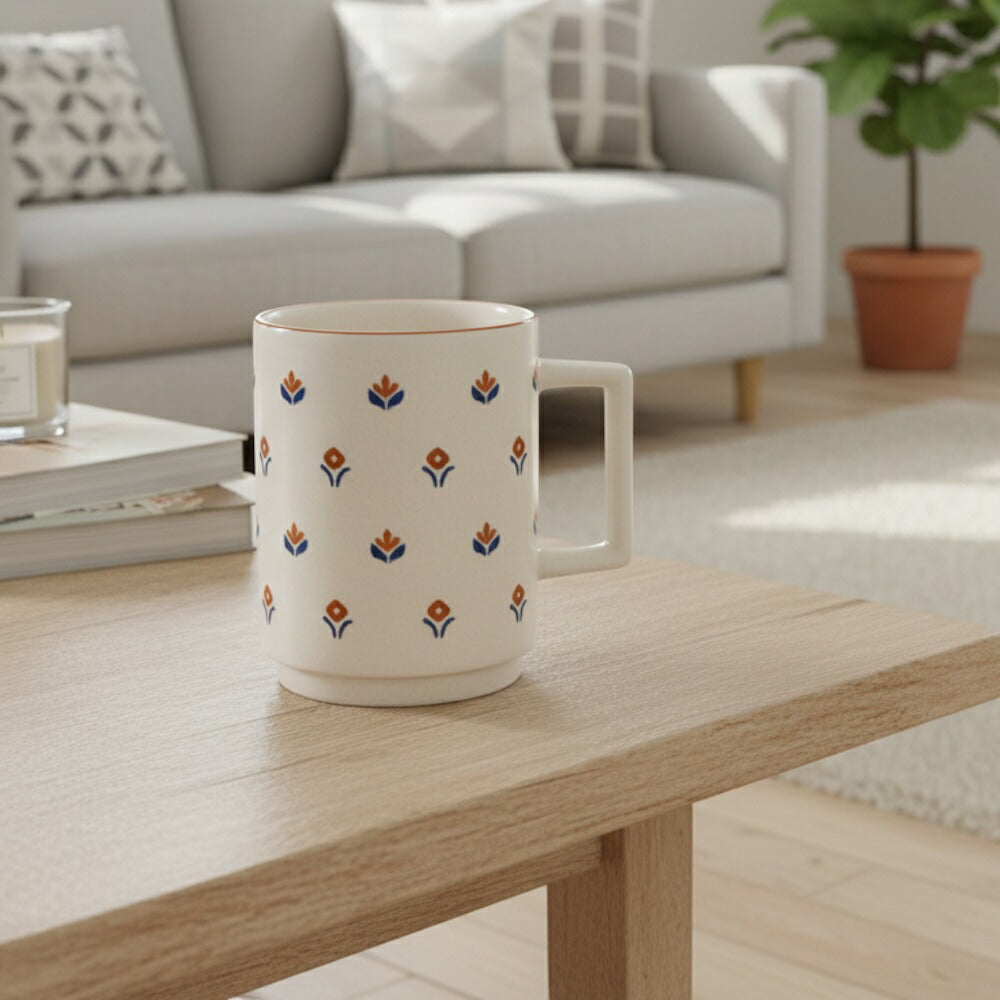 Toivo 食器 Kukka｜マグ マグカップ プレート 皿 美濃焼 誕生日 ギフト プレゼント おしゃれ 可愛い 上品 磁器 日本製 カフェ ティータイム 小皿 取り皿 花 フラワー 植物 レトロ｜SERATA セラータ