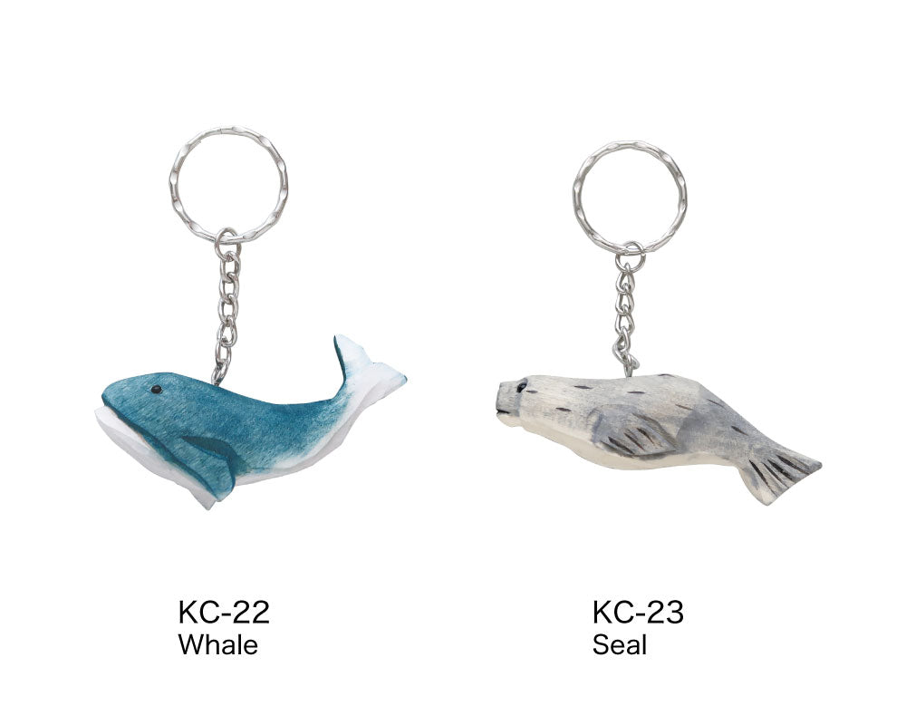 WOOD KEY RING ウッド キーリング｜鍵 キーホルダー アニマル 小物 動物 おしゃれ かわいい 木 木製 トラ ライオン 羊 シマウマ キリン 白クマ ペンギン シマエナガ 鳥 恐竜 アクセサリー キーチェーン｜MATOKA マトカ