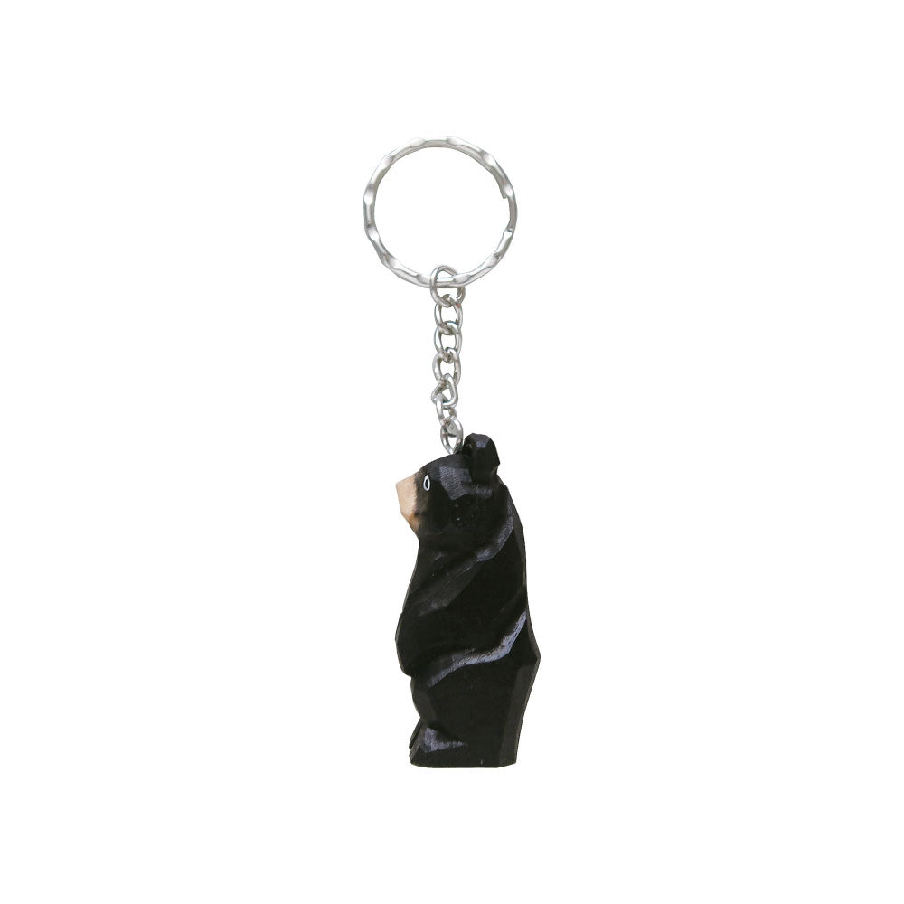 WOOD KEY RING ウッド キーリング｜鍵 キーホルダー アニマル 小物 動物 おしゃれ かわいい 木 木製 トラ ライオン 羊 シマウマ キリン 白クマ ペンギン シマエナガ 鳥 恐竜 アクセサリー キーチェーン｜MATOKA マトカ