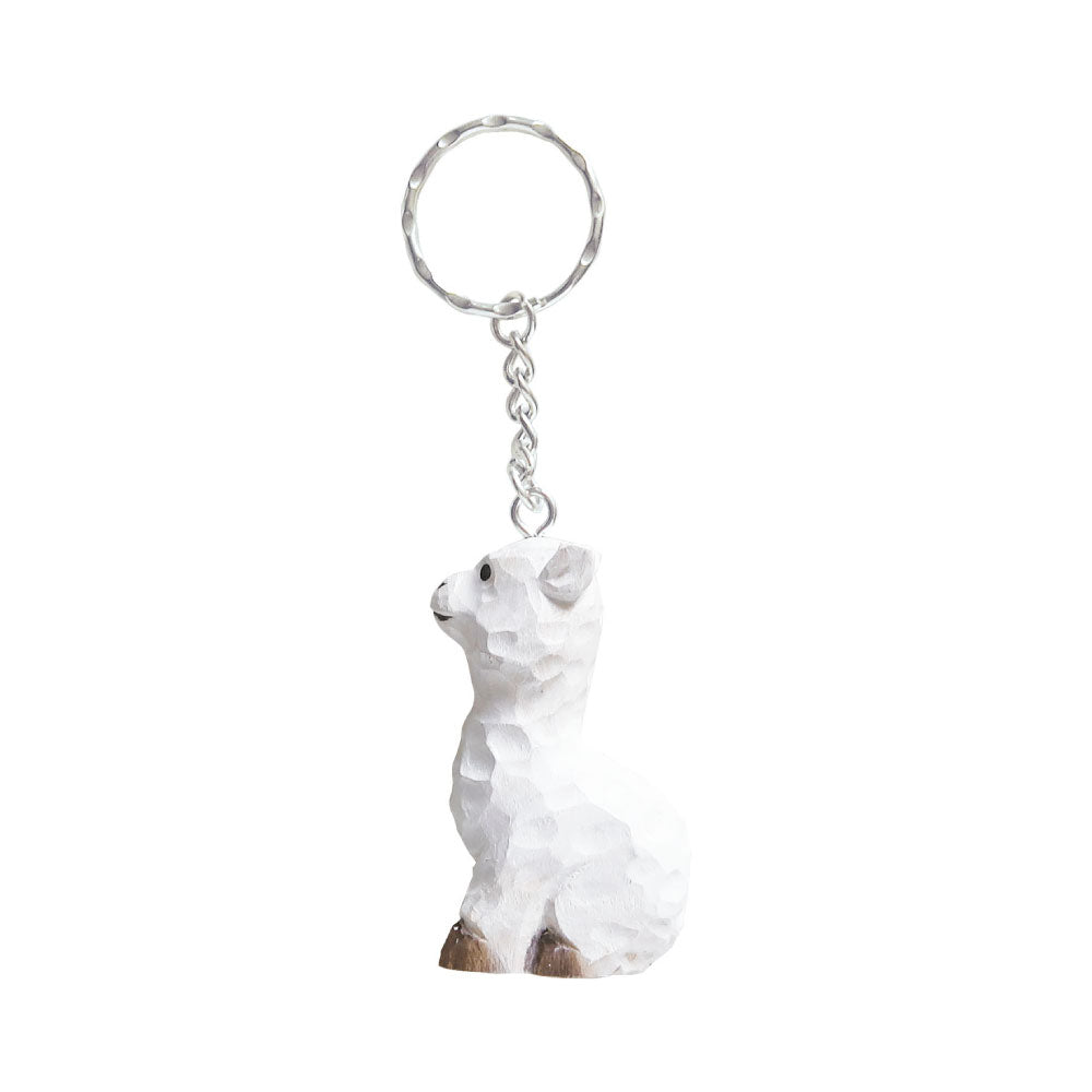WOOD KEY RING ウッド キーリング｜鍵 キーホルダー アニマル 小物 動物 おしゃれ かわいい 木 木製 トラ ライオン 羊 シマウマ キリン 白クマ ペンギン シマエナガ 鳥 恐竜 アクセサリー キーチェーン｜MATOKA マトカ