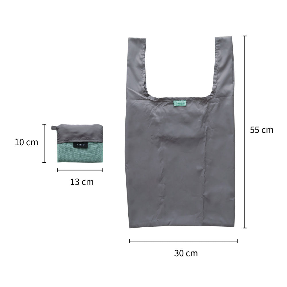 LAURIER TWO-TONE ECO BAG｜ローリエ ツートーン エコバッグ コンパクト シンプル レジ袋 折りたたみ 大容量 大きめ くすみカラー おしゃれ パステル サブバッグ カラフル｜LEAFLETS リーフレッツ