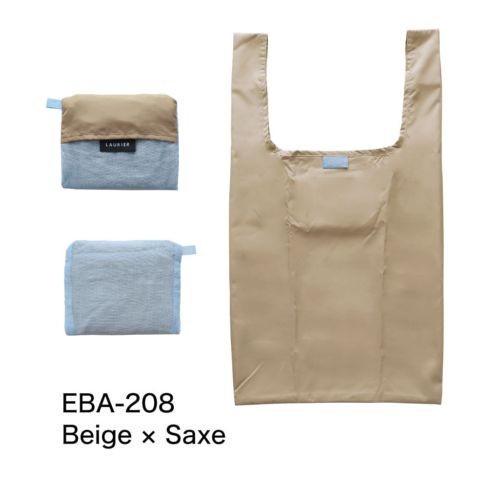 LAURIER TWO-TONE ECO BAG｜ローリエ ツートーン エコバッグ コンパクト シンプル レジ袋 折りたたみ 大容量 大きめ くすみカラー おしゃれ パステル サブバッグ カラフル｜LEAFLETS リーフレッツ