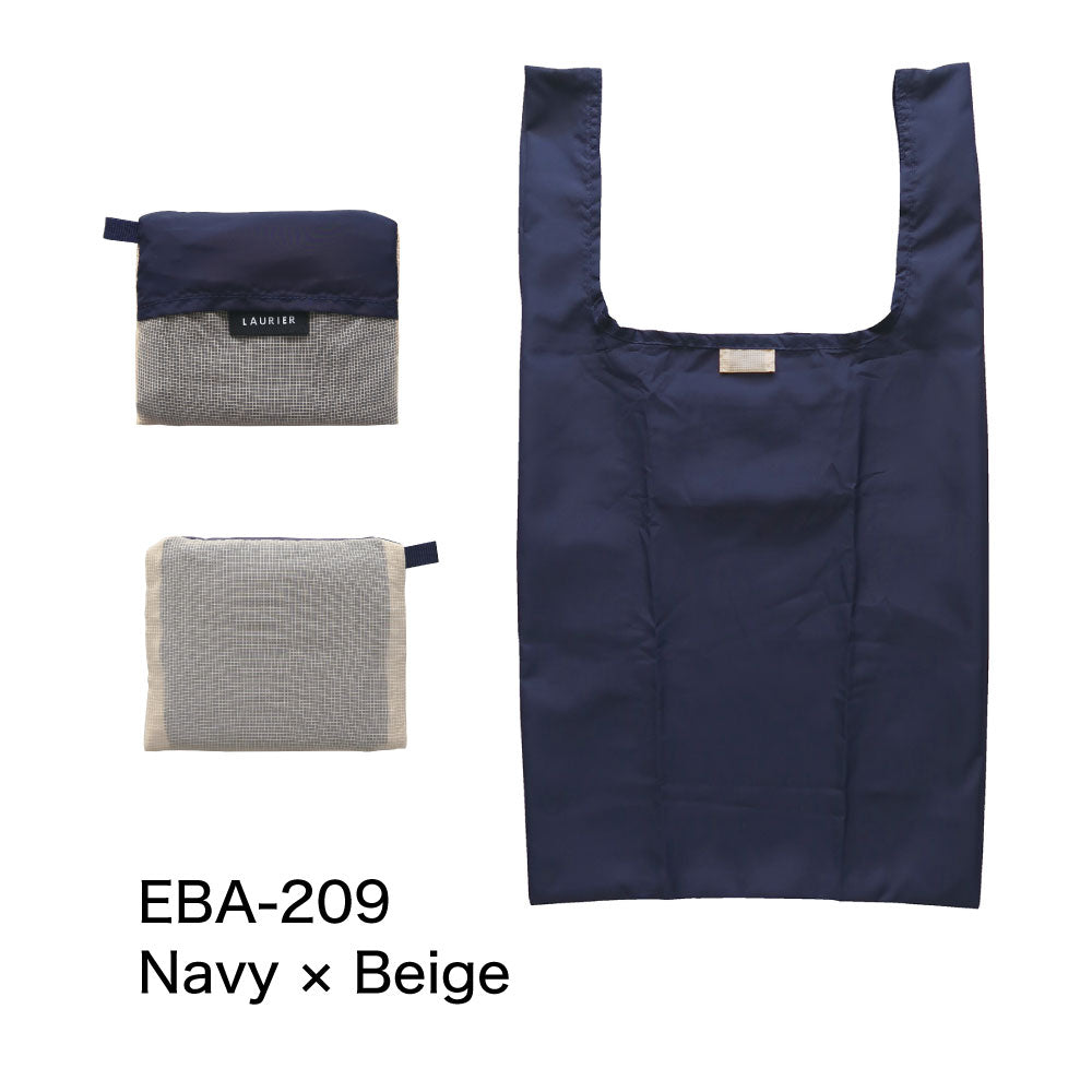 LAURIER TWO-TONE ECO BAG｜ローリエ ツートーン エコバッグ コンパクト シンプル レジ袋 折りたたみ 大容量 大きめ くすみカラー おしゃれ パステル サブバッグ カラフル｜LEAFLETS リーフレッツ