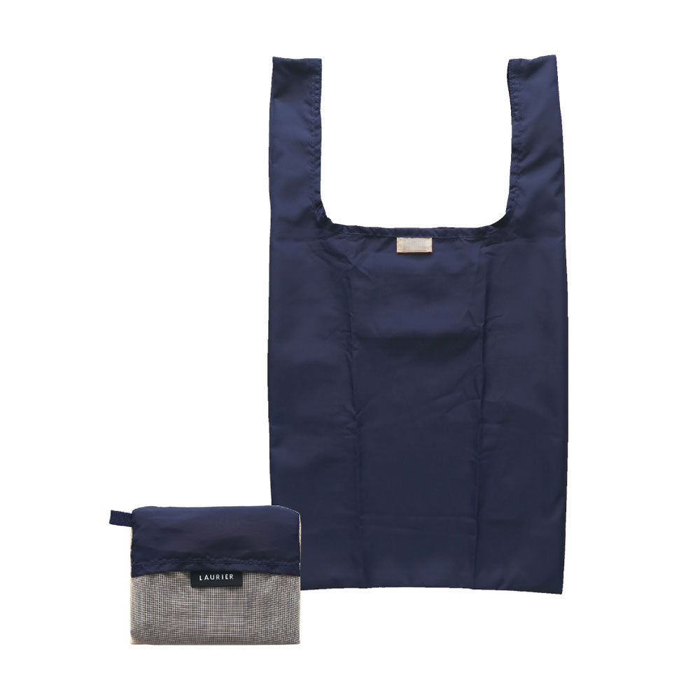 LAURIER TWO-TONE ECO BAG｜ローリエ ツートーン エコバッグ コンパクト シンプル レジ袋 折りたたみ 大容量 大きめ くすみカラー おしゃれ パステル サブバッグ カラフル｜LEAFLETS リーフレッツ