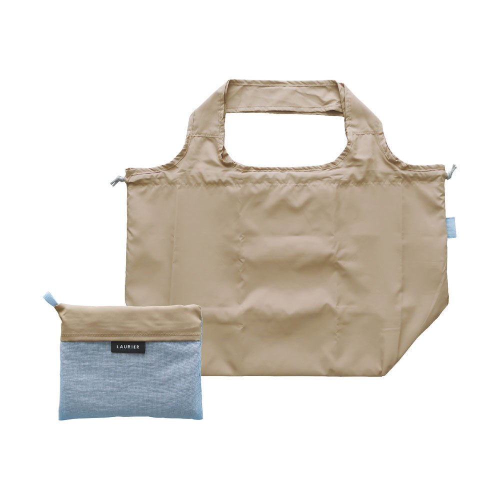 LAURIER TWO-TONE COOLER SHOPPING BAG｜ローリエ ツートーン 保冷 ショッピングバッグ 保温 コンパクト シンプル レジ袋 折りたたみ 大容量 大きめ おしゃれ パステル サブバッグ カラフル｜LEAFLETS リーフレッツ