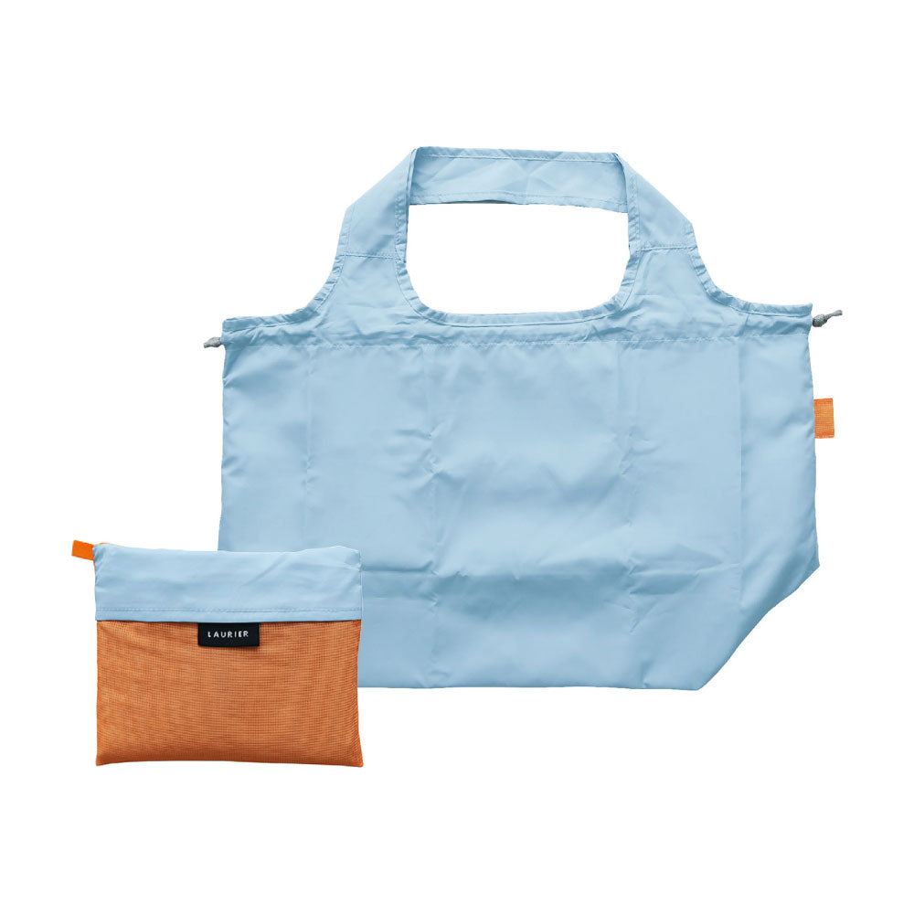 LAURIER TWO-TONE COOLER SHOPPING BAG｜ローリエ ツートーン 保冷 ショッピングバッグ 保温 コンパクト シンプル レジ袋 折りたたみ 大容量 大きめ おしゃれ パステル サブバッグ カラフル｜LEAFLETS リーフレッツ