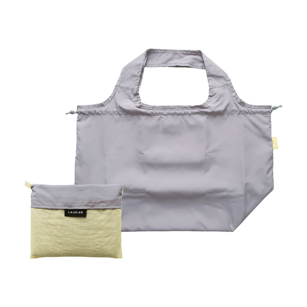 LAURIER TWO-TONE COOLER SHOPPING BAG｜ローリエ ツートーン 保冷 ショッピングバッグ 保温 コンパクト シンプル レジ袋 折りたたみ 大容量 大きめ おしゃれ パステル サブバッグ カラフル｜LEAFLETS リーフレッツ