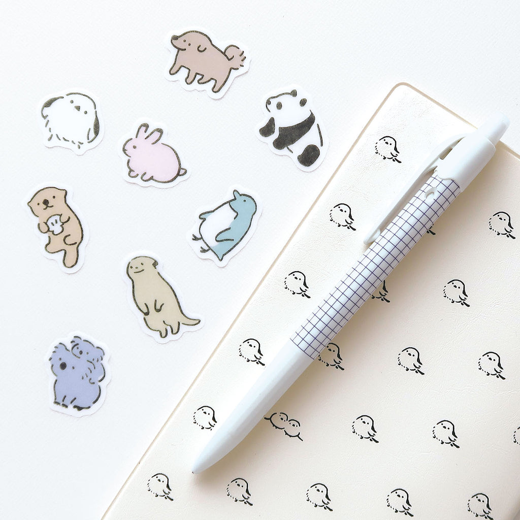 DECO FLAKE STICKER デコフレークシール｜おしゃれ かわいい 動物 大人 恐竜 ダイナソー 犬 猫 アニマル ステッカー シール デコレーション ノート 手帳 アート エジプシャン メジェド UFO 着ぐるみ｜MATOKA マトカ