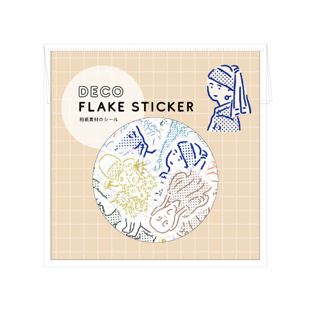 DECO FLAKE STICKER デコフレークシール｜おしゃれ かわいい 動物 大人 恐竜 ダイナソー 犬 猫 アニマル ステッカー シール デコレーション ノート 手帳 アート エジプシャン メジェド UFO 着ぐるみ｜MATOKA マトカ