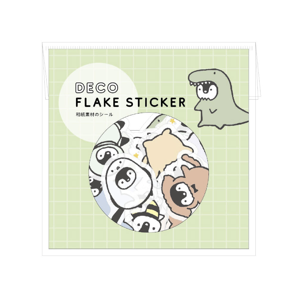 DECO FLAKE STICKER デコフレークシール｜おしゃれ かわいい 動物 大人 恐竜 ダイナソー 犬 猫 アニマル ステッカー シール デコレーション ノート 手帳 アート エジプシャン メジェド UFO 着ぐるみ｜MATOKA マトカ
