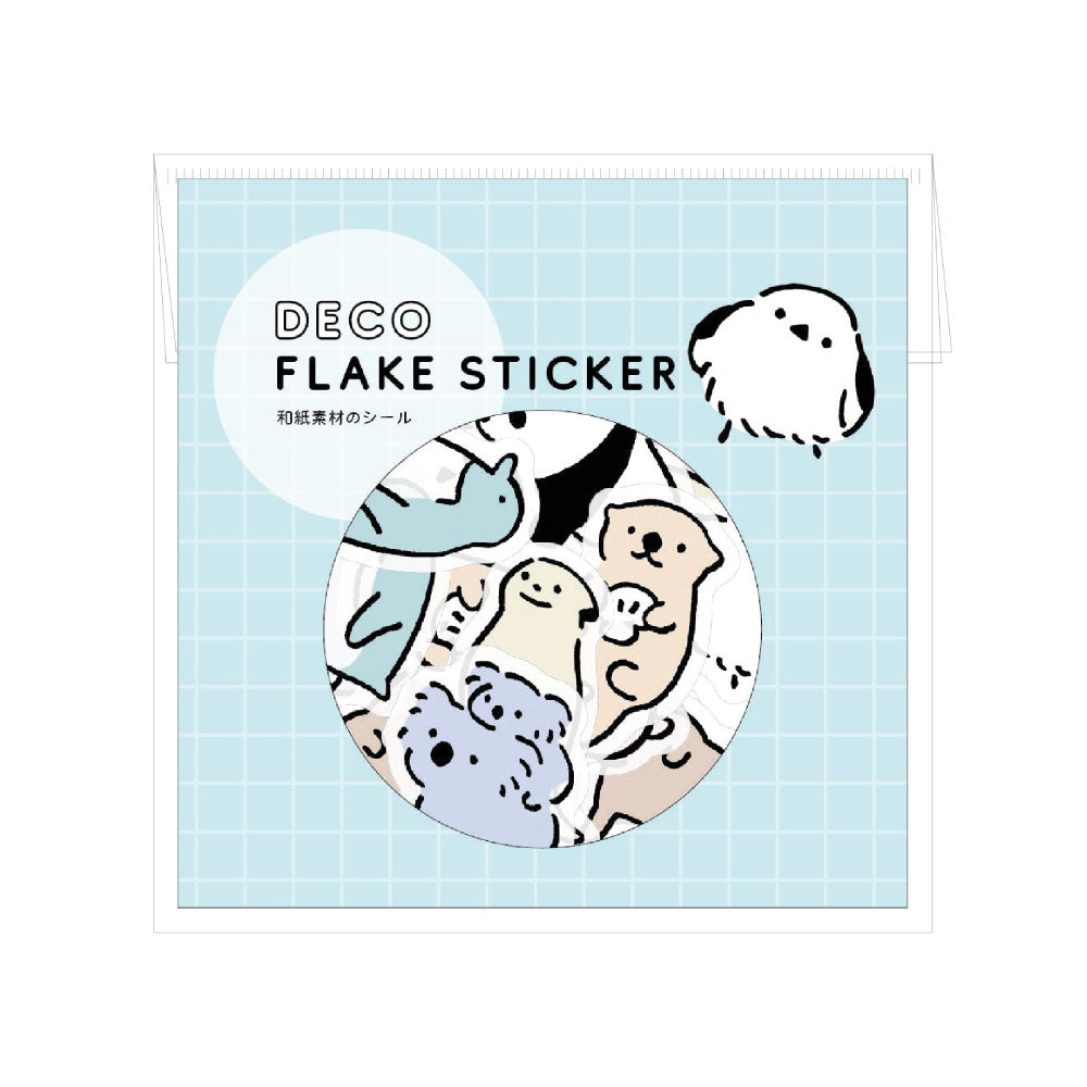 DECO FLAKE STICKER デコフレークシール｜おしゃれ かわいい 動物 大人 恐竜 ダイナソー 犬 猫 アニマル ステッカー シール デコレーション ノート 手帳 アート エジプシャン メジェド UFO 着ぐるみ｜MATOKA マトカ