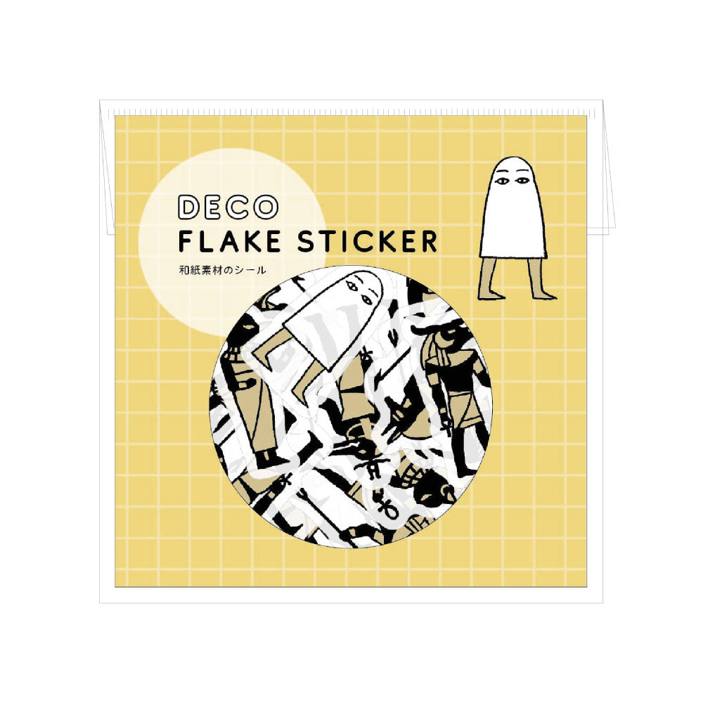 DECO FLAKE STICKER デコフレークシール｜おしゃれ かわいい 動物 大人 恐竜 ダイナソー 犬 猫 アニマル ステッカー シール デコレーション ノート 手帳 アート エジプシャン メジェド UFO 着ぐるみ｜MATOKA マトカ