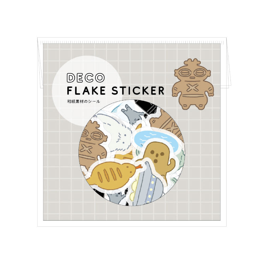 DECO FLAKE STICKER デコフレークシール｜おしゃれ かわいい 動物 大人 恐竜 ダイナソー 犬 猫 アニマル ステッカー シール デコレーション ノート 手帳 アート エジプシャン メジェド UFO 着ぐるみ｜MATOKA マトカ