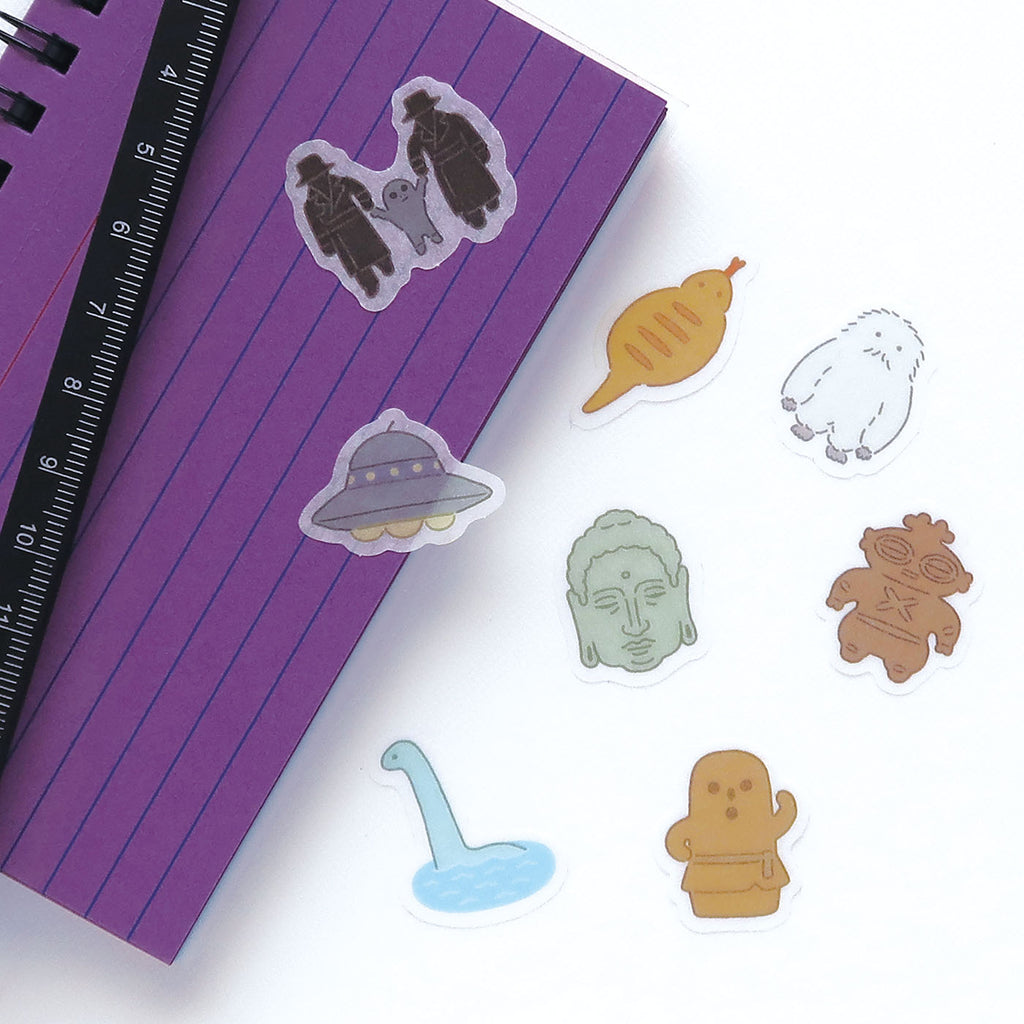 DECO FLAKE STICKER デコフレークシール｜おしゃれ かわいい 動物 大人 恐竜 ダイナソー 犬 猫 アニマル ステッカー シール デコレーション ノート 手帳 アート エジプシャン メジェド UFO 着ぐるみ｜MATOKA マトカ