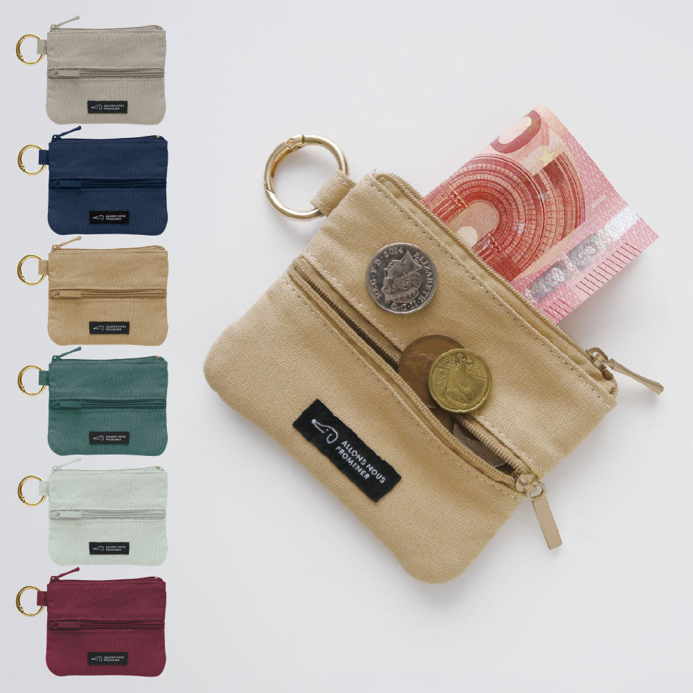 PROMENER BOOK POUCH プロムネ ウォレットポーチ｜ポーチ シンプル 散歩 お出かけ ファッション ストラップ ミニポーチ 財布 カード ケース ICカード 通勤 通学 カラビナ ミニ コインケース