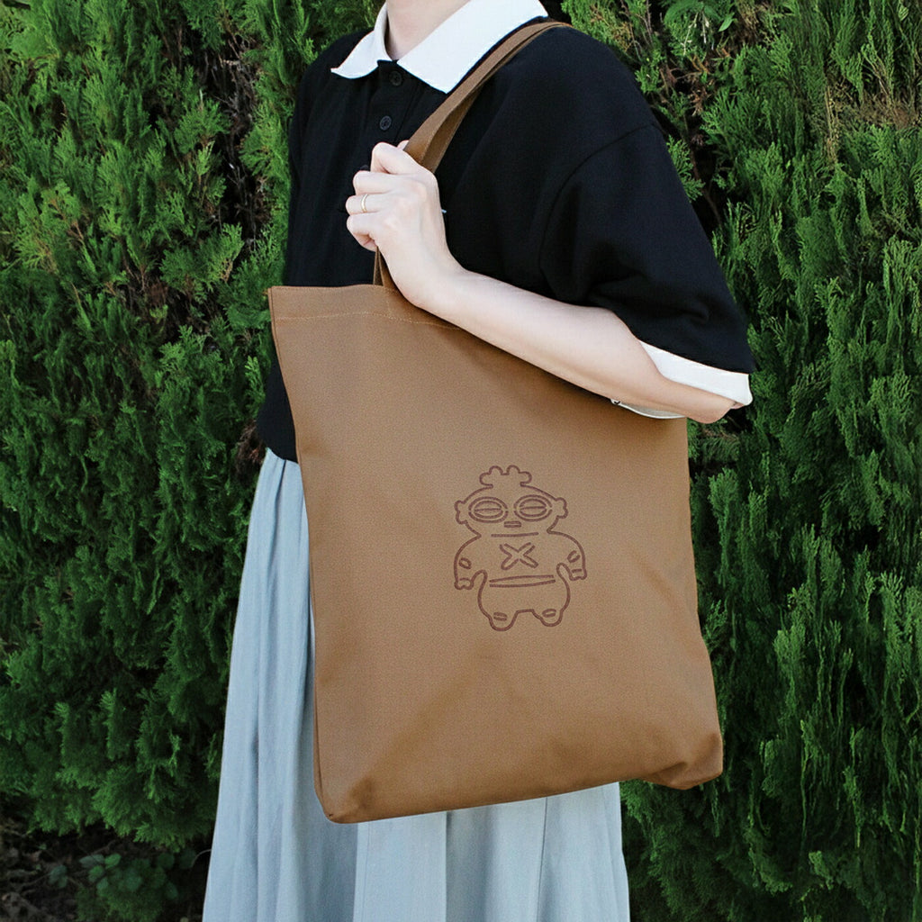CANVAS TOTE BAG キャンバストートバッグ C｜トート キャンバス 刺繍 大きめ カバン バッグ シュール 土偶 埴輪 はにわ メジェド ピラミッド UFO 宇宙人 エイリアン A4｜MATOKA マトカ