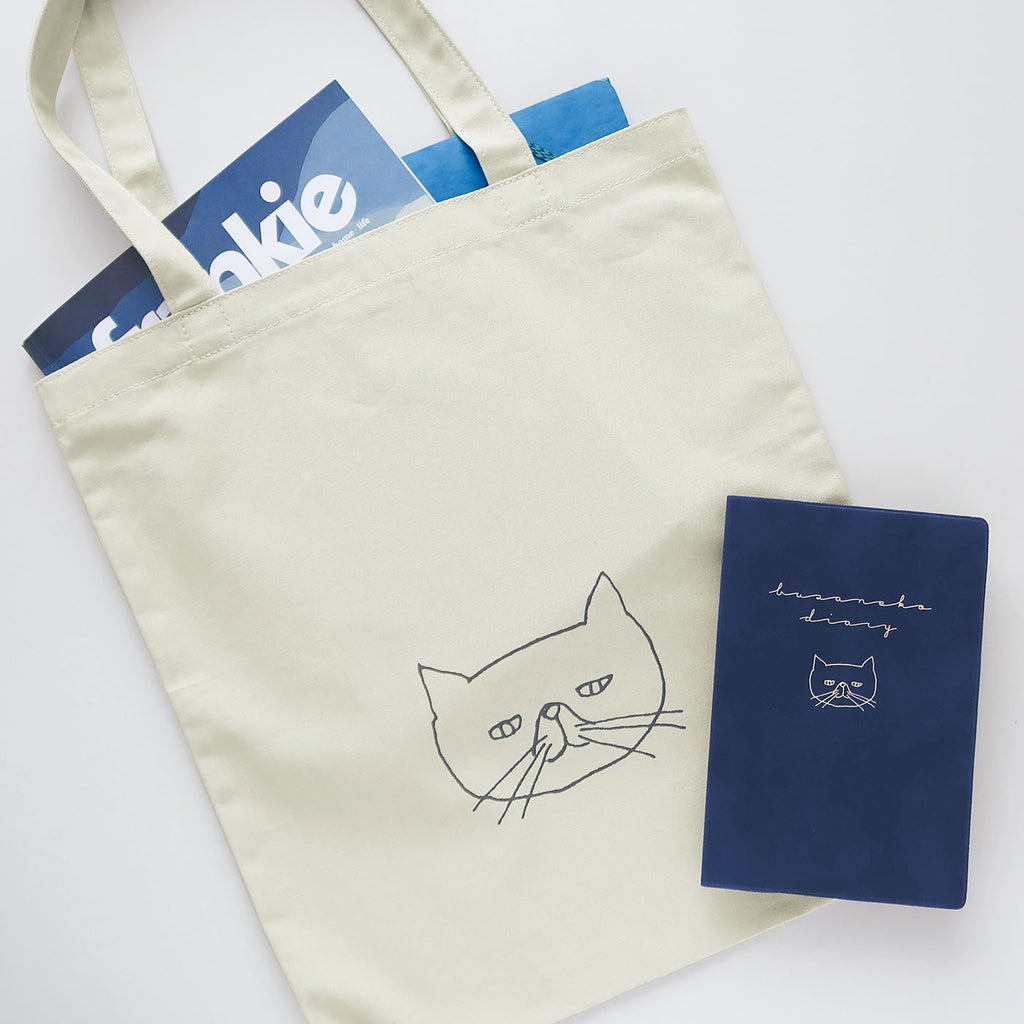 CANVAS TOTE BAG キャンバストートバッグ D｜トート キャンバス 刺繍 大きめ カバン バッグ 動物 アニマル 猫 犬 ブサネコ ティックル トイプードル｜MATOKA マトカ