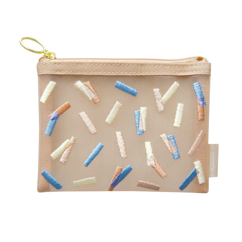 SUVANT MINI POUCH スヴァント ミニポーチ｜ポーチ ケース 刺繍 メッシュ 鍵 キーケース ICカード カード ケース ミニ コンパクト かわいい おしゃれ ボタニカル 花 フラワー 鳥 アート 植物 ギフト プレゼント 母の日｜MATOKA マトカ