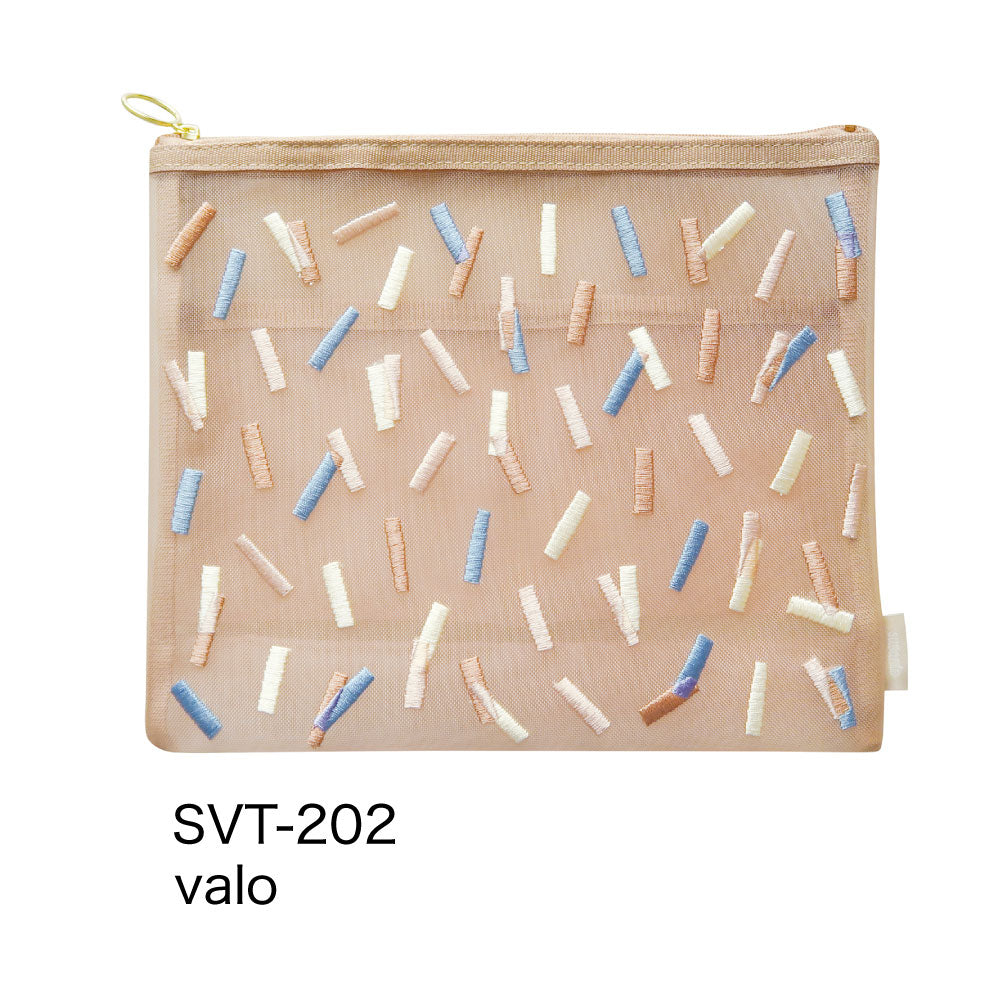 SUVANT BAG IN BAG スヴァント バッグインバッグ｜ポーチ ケース 刺繍 メッシュ 鍵 ケース バッグ 仕切り ポケット 収納 かわいい おしゃれ ボタニカル 花 フラワー 鳥 アート 植物 ギフト プレゼント 母の日｜MATOKA マトカ