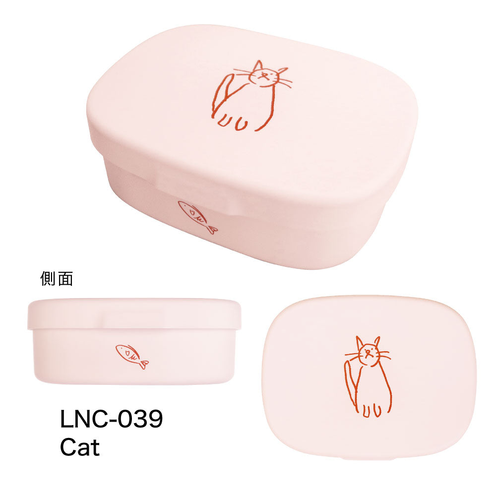 DOODLE ランチボックス ミニ｜LUNCH BOX MINI お弁当箱 ランチ シンプル ピクニック 遠足 行楽 パステルカラー 猫 犬 アヒル ゴリラ カラフル 大人 女子 男子 かわいい おしゃれ ドゥードゥル｜Leaflets