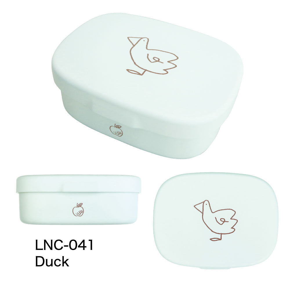 DOODLE ランチボックス ミニ｜LUNCH BOX MINI お弁当箱 ランチ シンプル ピクニック 遠足 行楽 パステルカラー 猫 犬 アヒル ゴリラ カラフル 大人 女子 男子 かわいい おしゃれ ドゥードゥル｜Leaflets