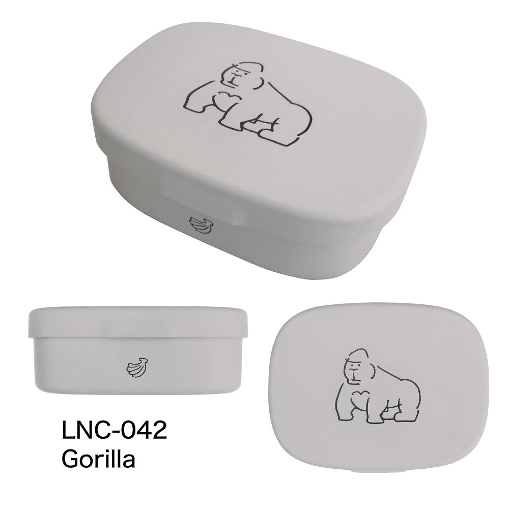 DOODLE ランチボックス ミニ｜LUNCH BOX MINI お弁当箱 ランチ シンプル ピクニック 遠足 行楽 パステルカラー 猫 犬 アヒル ゴリラ カラフル 大人 女子 男子 かわいい おしゃれ ドゥードゥル｜Leaflets