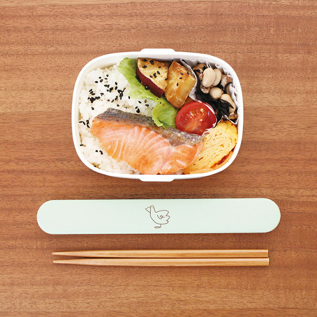 DOODLE スライドお箸箱セット｜SLIDE CHOPSTICKS SET ランチ シンプル ピクニック 遠足 行楽 パステルカラー 猫 犬 アヒル ゴリラ カラフル 大人 女子 男子 かわいい おしゃれ 箸 カトラリー 木製 ドゥードゥル｜Leaflets