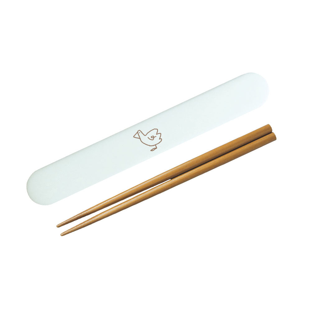DOODLE スライドお箸箱セット｜SLIDE CHOPSTICKS SET ランチ シンプル ピクニック 遠足 行楽 パステルカラー 猫 犬 アヒル ゴリラ カラフル 大人 女子 男子 かわいい おしゃれ 箸 カトラリー 木製 ドゥードゥル｜Leaflets