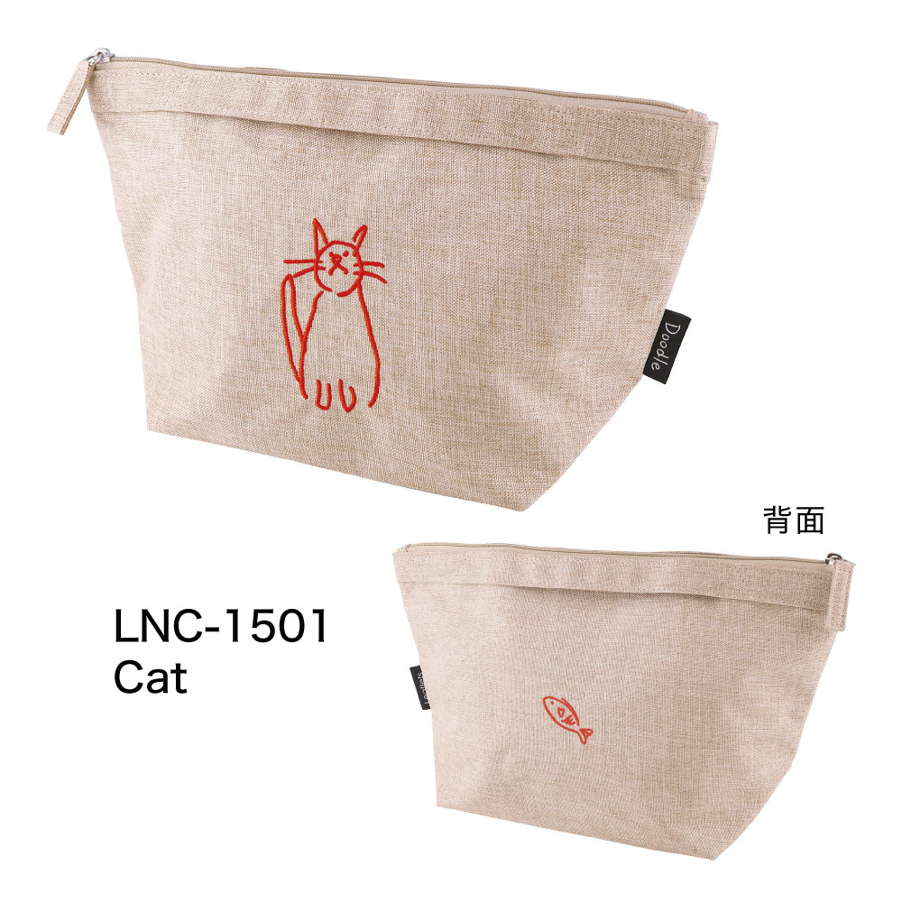 DOODLE 保冷ランチポーチ｜LUNCH COOLER POUCH 保冷 保温 弁当 ランチ シンプル ピクニック 遠足 行楽 パステルカラー 猫 犬 アヒル ゴリラ カラフル 大人 女子 男子 かわいい おしゃれ ドゥードゥル｜Leaflets
