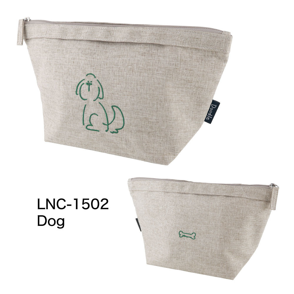 DOODLE 保冷ランチポーチ｜LUNCH COOLER POUCH 保冷 保温 弁当 ランチ シンプル ピクニック 遠足 行楽 パステルカラー 猫 犬 アヒル ゴリラ カラフル 大人 女子 男子 かわいい おしゃれ ドゥードゥル｜Leaflets