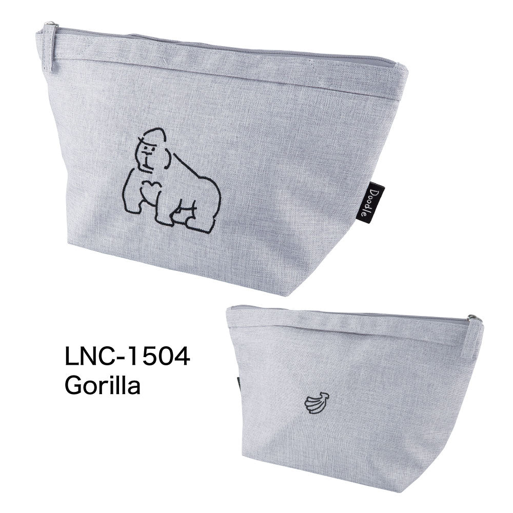 DOODLE 保冷ランチポーチ｜LUNCH COOLER POUCH 保冷 保温 弁当 ランチ シンプル ピクニック 遠足 行楽 パステルカラー 猫 犬 アヒル ゴリラ カラフル 大人 女子 男子 かわいい おしゃれ ドゥードゥル｜Leaflets