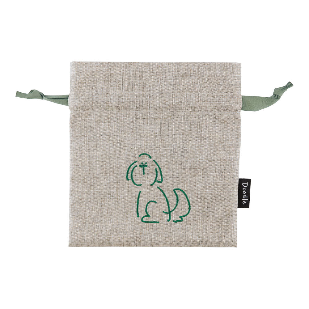 DOODLE ミニ巾着袋｜MINI SACK 収納 整理 お菓子 おやつ ランチ シンプル アクセサリー 旅行 パステルカラー 猫 犬 アヒル ゴリラ カラフル 大人 女子 男子 かわいい おしゃれ 小物入れ バッグインポーチ ドゥードゥル｜Leaflets