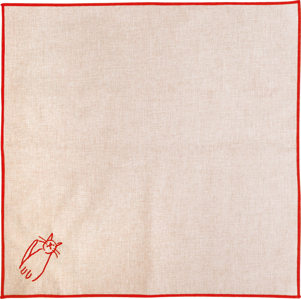 DOODLE ランチクロス｜LUNCH CLOTH ランチ シンプル パステルカラー 猫 犬 アヒル ゴリラ カラフル 大人 女子 男子 かわいい おしゃれ ランチョンマット 風呂敷 ハンカチ スカーフ キッチンクロス キッチンマット ドゥードゥル｜Leaflets
