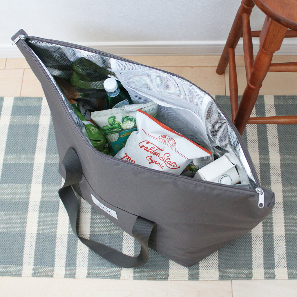 LAURIER ローリエ ラージ保冷バッグ｜エコバッグ ショッピングバッグ 保温 コンパクト シンプル ピクニック 行楽  保冷バッグ 保温バッグ マイバッグ 大きめ くすみカラー買い物 レジャー 自立式 自立 大容量 30L