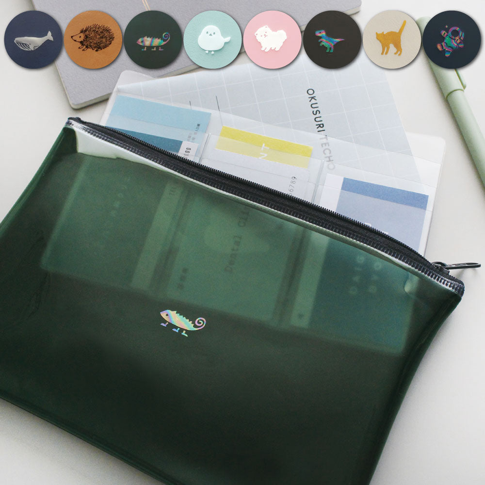 COTOMO コトモ マルチポーチ｜MULTI POUCH おしゃれ かわいい シンプル 小物入れ 仕事 勉強 高校生 クジラ ハリネズミ カメレオン シマエナガ ネコ ポメラニアン 恐竜 宇宙 収納 文具 付箋 ポーチ B6 お薬手帳 通帳｜MATOKA マトカ