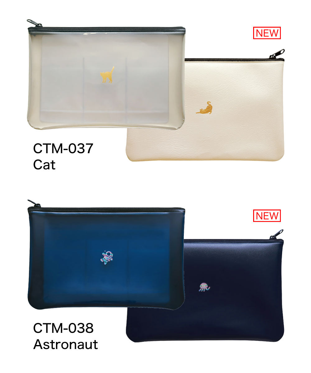 COTOMO コトモ マルチポーチ｜MULTI POUCH おしゃれ かわいい シンプル 小物入れ 仕事 勉強 高校生 クジラ ハリネズミ カメレオン シマエナガ ネコ ポメラニアン 恐竜 宇宙 収納 文具 付箋 ポーチ B6 お薬手帳 通帳｜MATOKA マトカ