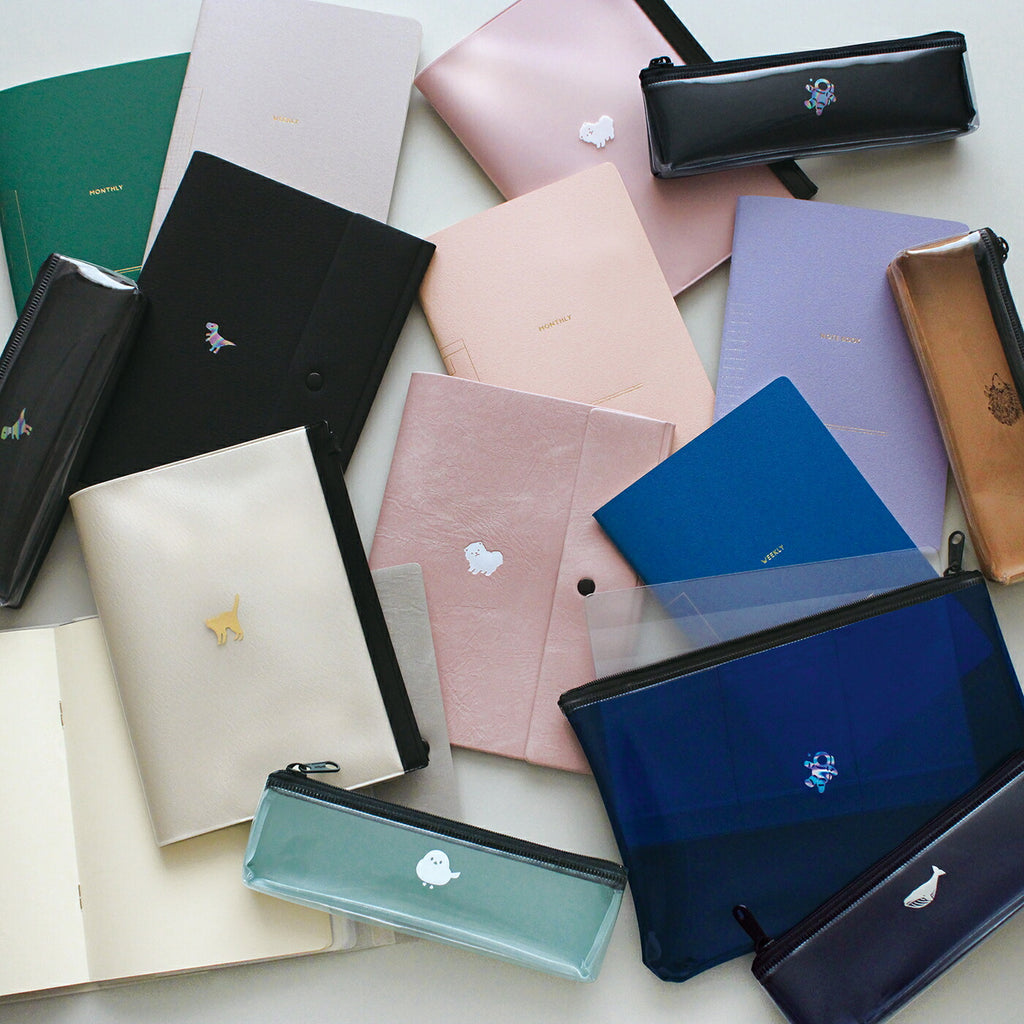 COTOMO コトモ ペンケース｜PEN CASE おしゃれ かわいい シンプル 文房具 小物入れ  入学 仕事 勉強 高校生 クジラ ハリネズミ カメレオン シマエナガ 猫 犬 恐竜 宇宙 収納 カバー 文具 クリア ペン｜MATOKA マトカ