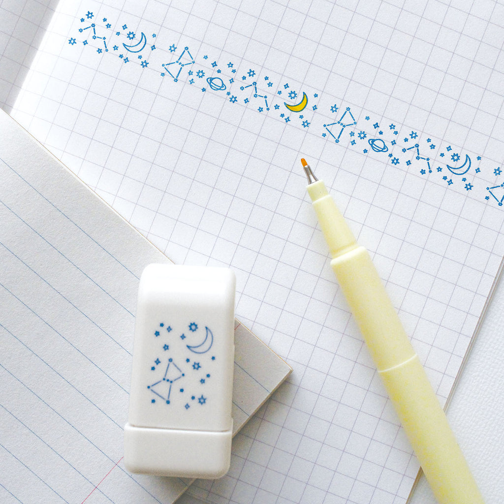 DECO LOOP STAMP デコ ループスタンプ｜おしゃれ かわいい 動物 恐竜 ダイナソー シマエナガ 土偶 エジプシャン メジェド パンダ クジラ ハリネズミ デコレーション ノート 手帳 スタンプ ローラー デコ 犬 猫 ゴリラ 星 馬｜MATOKA マトカ【yp】